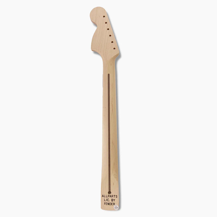 Large Headstock Neck for Stratocaster, Solid Maple, No Finish, Back