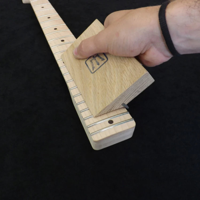 G&W 35/90 Degree Fret Bevel Tool with File, In Use