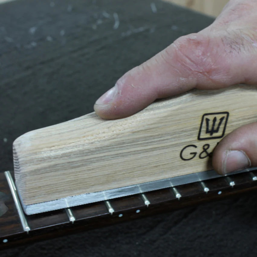 G&W Fret Leveling File - 150mm Smooth, in use