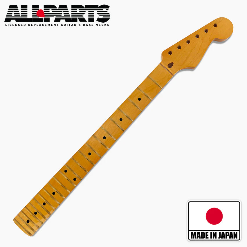 Replacement Maple Neck for Strat with finish, 22 fret