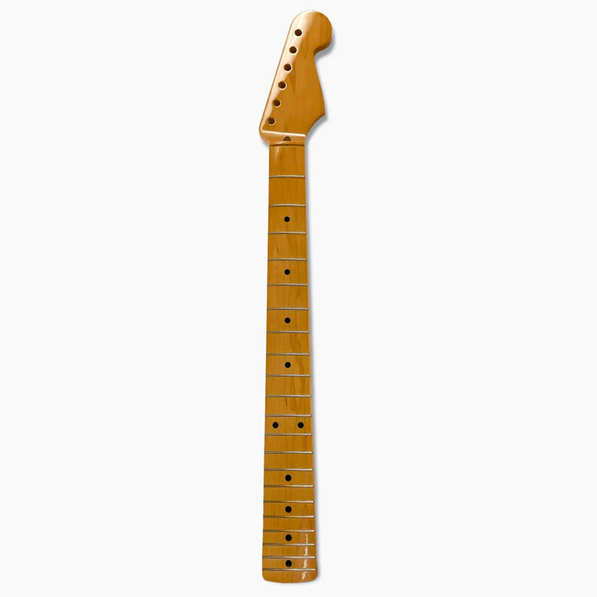 Replacement Maple Neck for Strat with Nitro Finish Topcoat, 21 frets, Full