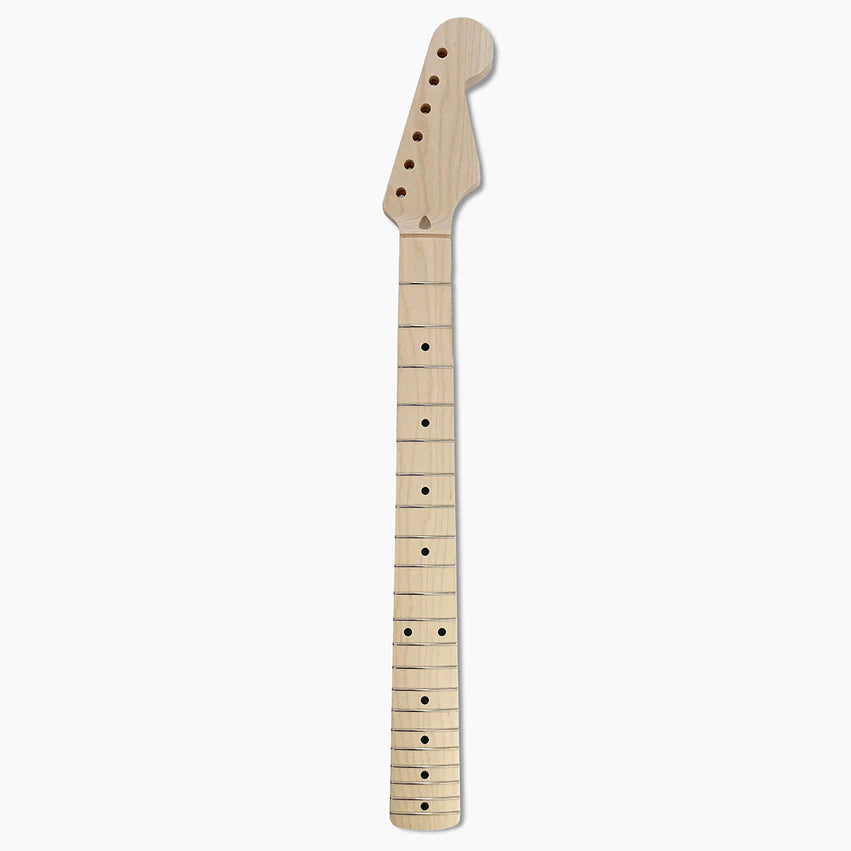 Replacement Vee Profile Neck for Strat, Solid Maple, No Finish  , Full