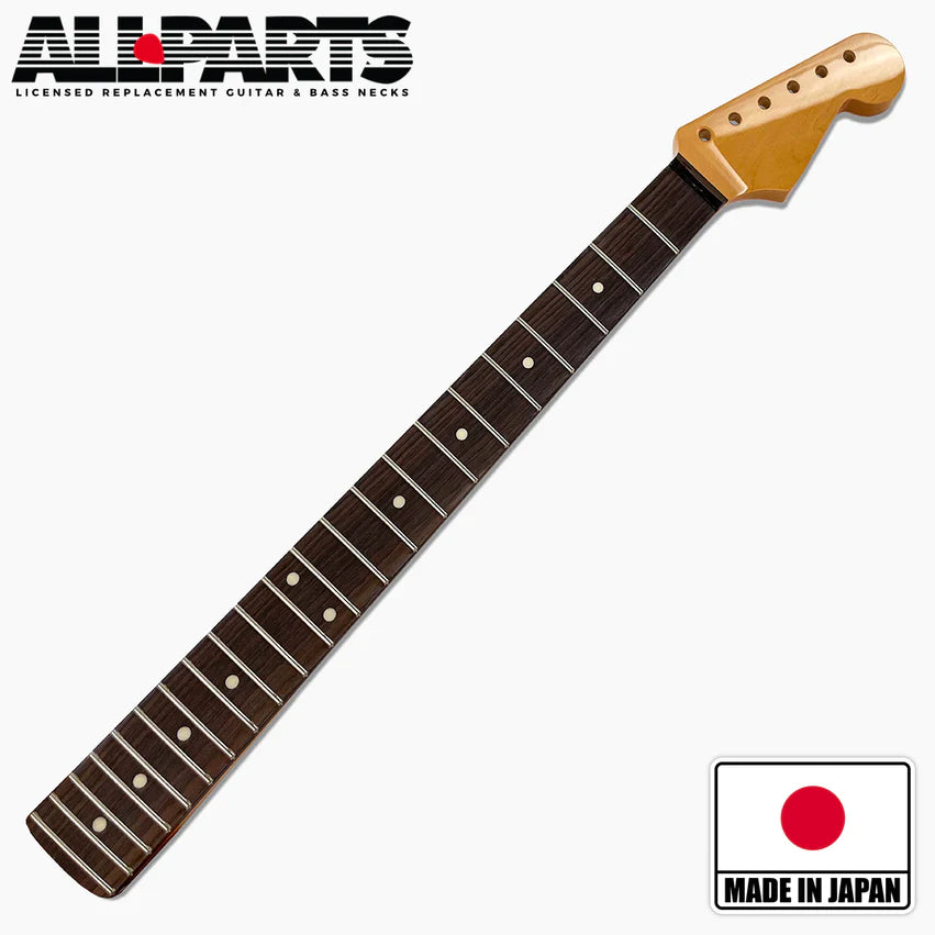 Replacement Neck for Strat, Maple with Rosewood Fingerboard, with Finish, 22 Frets