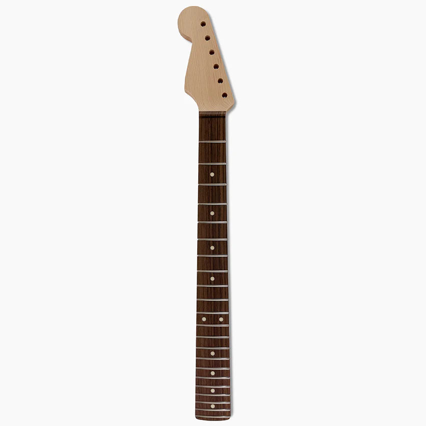 Replacement Left-Handed Neck for Strat,Rosewood Fingerboard, No Finish, 22 frets, Full