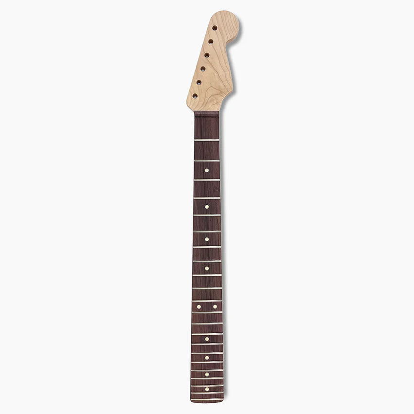 Replacement Rosewood Neck For Strat, No Finish, 22 fret, Full