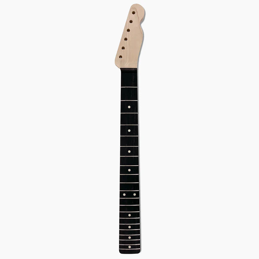 Replacement Ebony Neck For Tele, No Finish, 21 Frets, Full