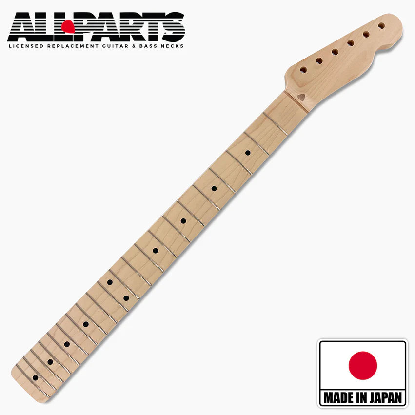 Replacement Maple Neck for Tele, No Finish, 21 frets