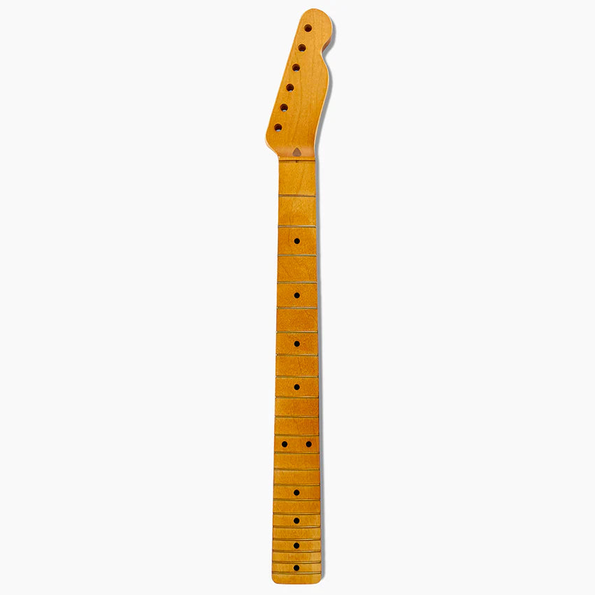 Replacement Satin Finish Neck for Telecaster, Solid Maple, 21 fret, 10 inch Radius, Full