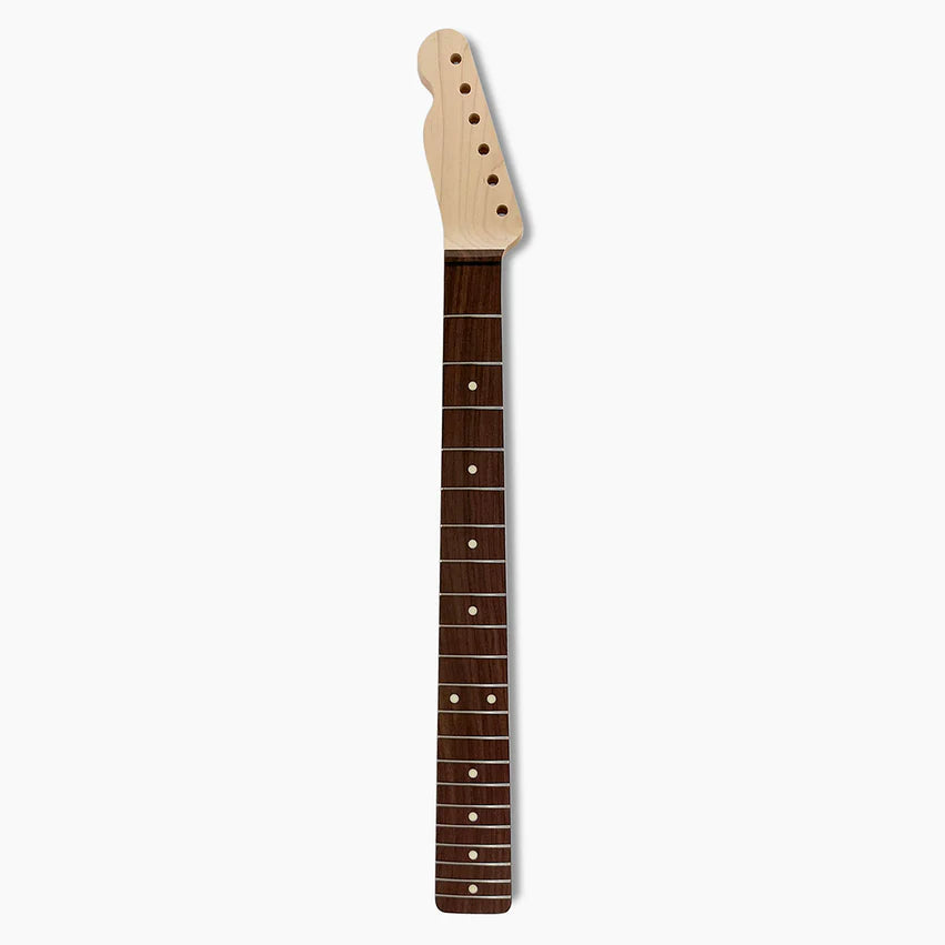 Replacement Left-Handed Rosewood Neck for Tele, No Finish, 21 Frets, Full