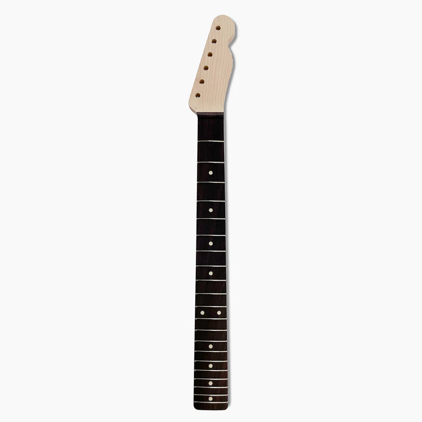 Replacement Rosewood Wide Nut Neck for Tele, No Finish, 21 Frets, Full