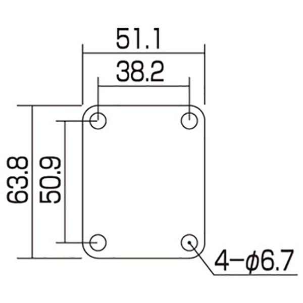4 Hole Neckplate with Serial Number, Dimensions