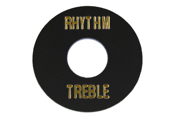Rhythm/Treble Ring for Toggle Switch, Black Plastic