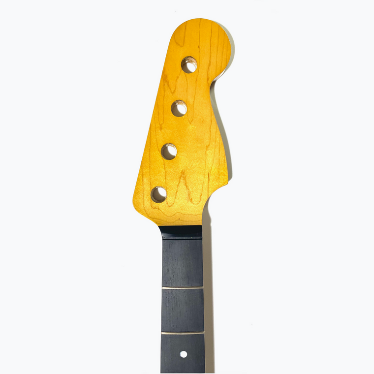 Replacement Neck for P Bass with Ebony Fingerboard, with Finish, Headstock