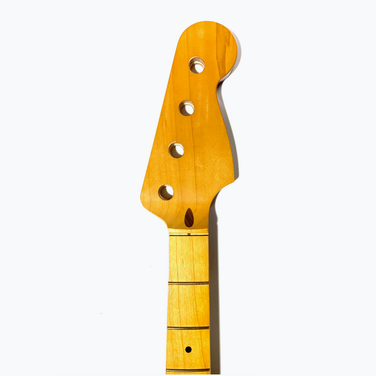 Replacement Neck for P-Bass, Solid Maple, With Finish, Headstock