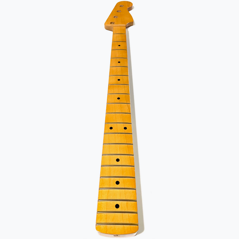 Replacement Neck for P-Bass, Solid Maple, With Finish, Full