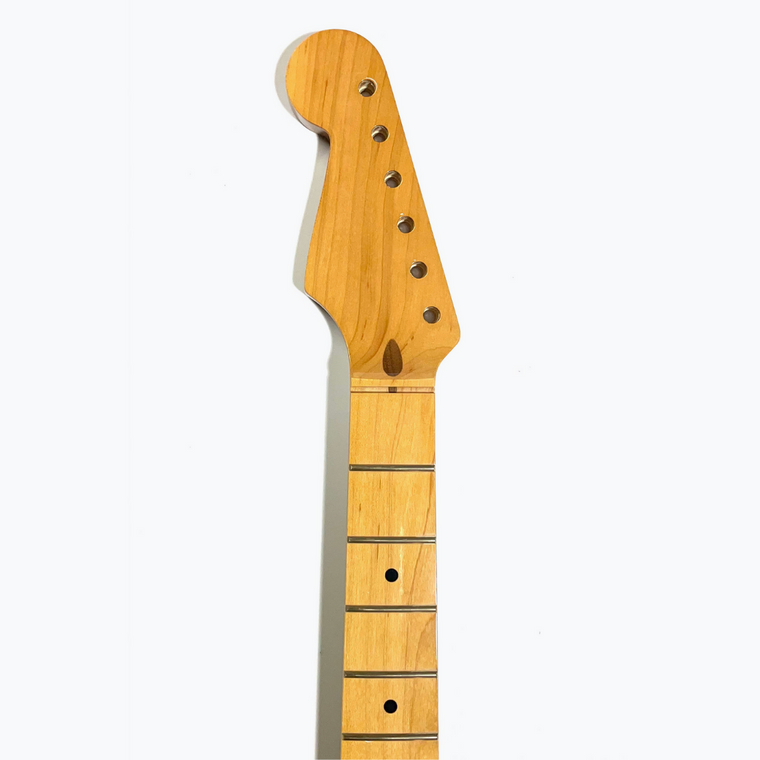 Replacement Left-Handed Maple Neck for Strat, with Finish, Top