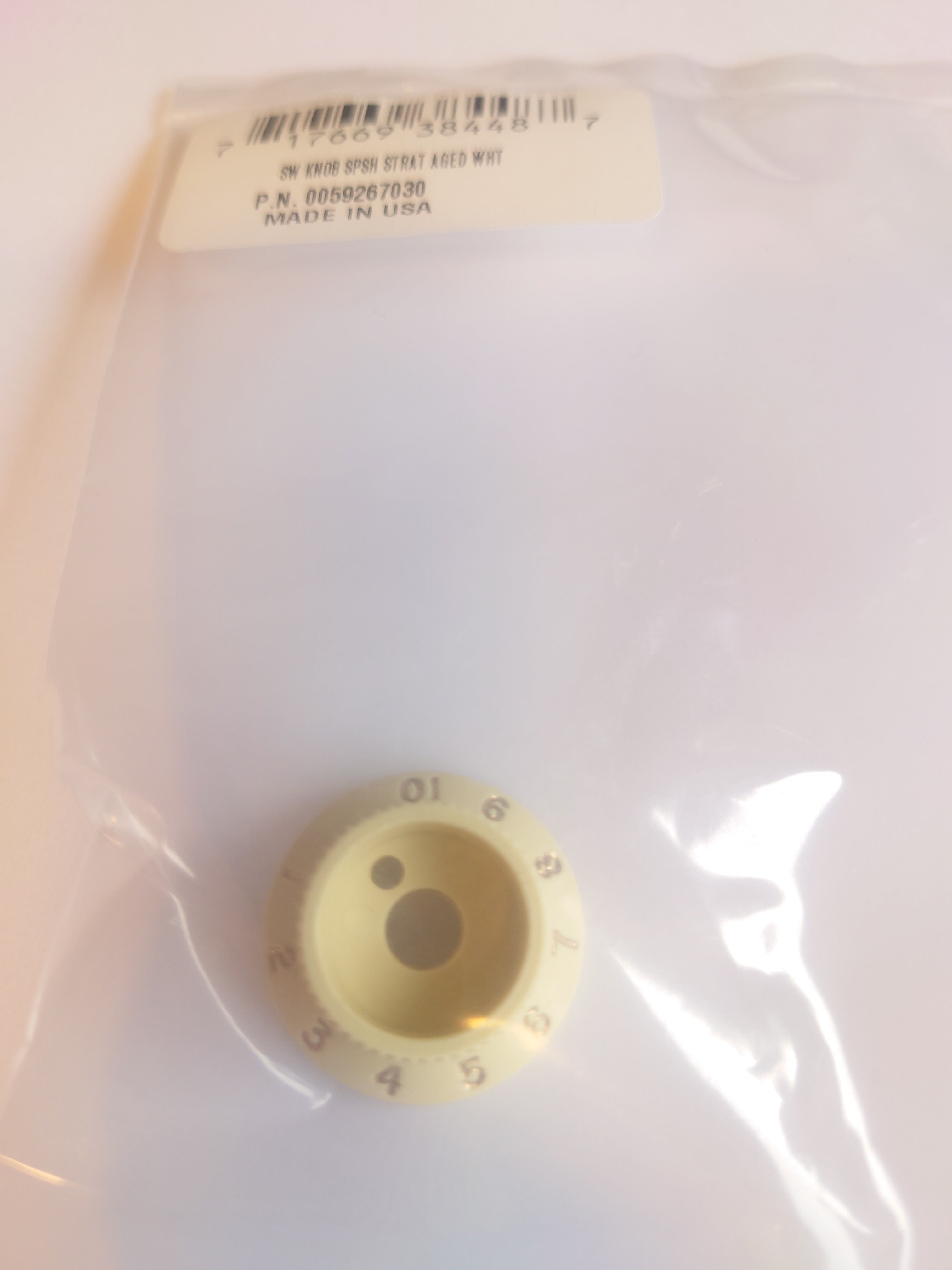Fender S1 Switch Stratocaster Knob, Aged White, Single Allparts UK