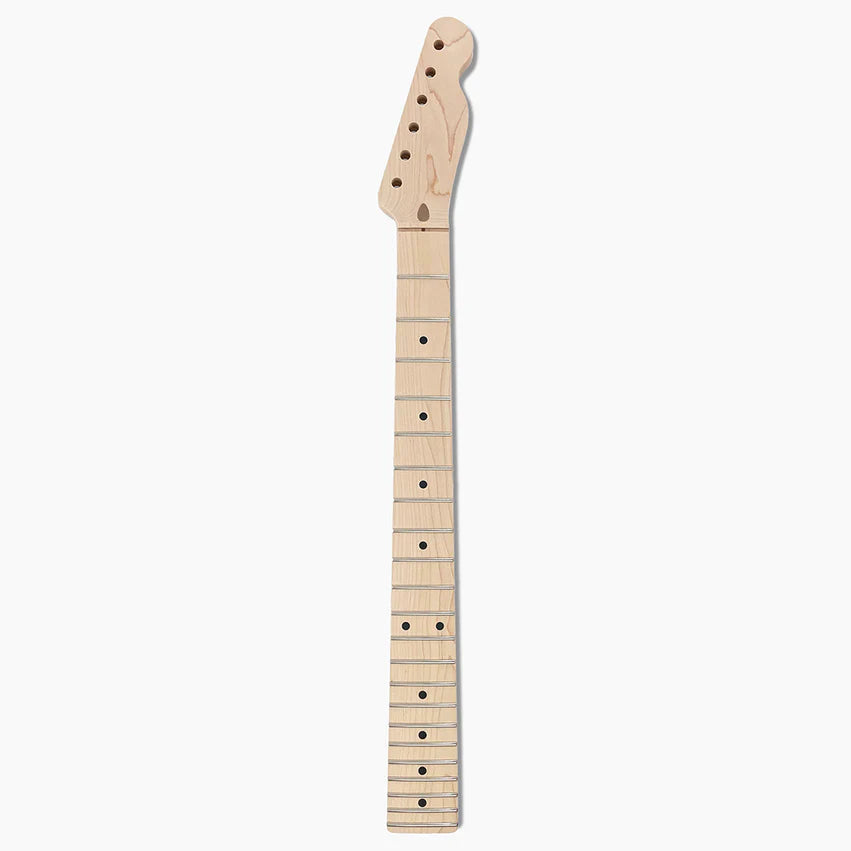 Replacement Neck for Telecaster, Solid Maple, 22 Frets, No finish, Full