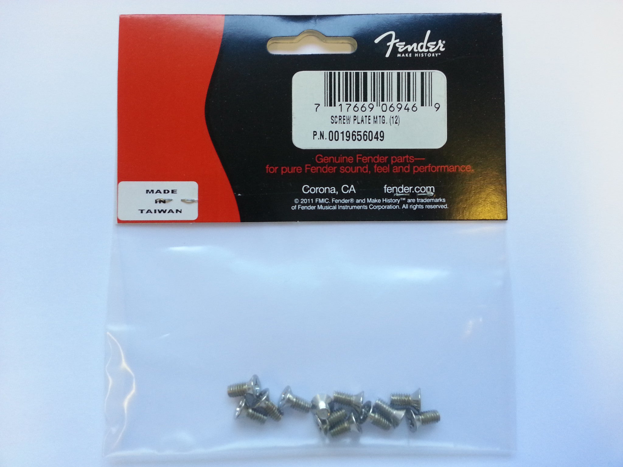 Screws bridge block mounting screws for Strat® chrome (12) Genui