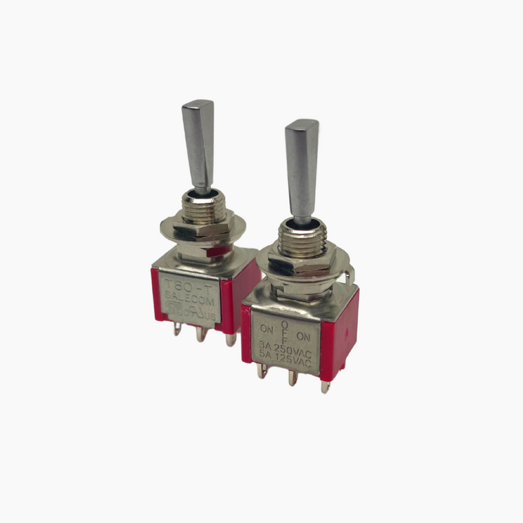 Min Switch Mini Switch DPDT, On-Off-On | Chrome | Allparts UK