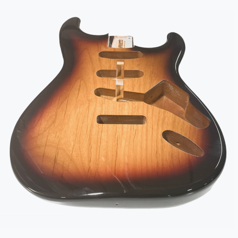 Strat Replacement Body Alder with Polyurethane Finish 3 Tone