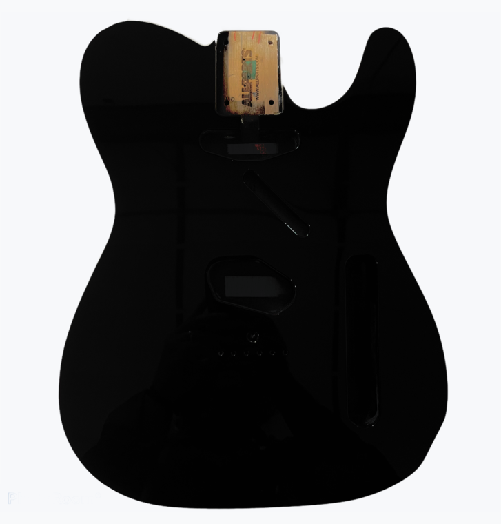 Telecaster Replacement Body Alder in Black with White Binding
