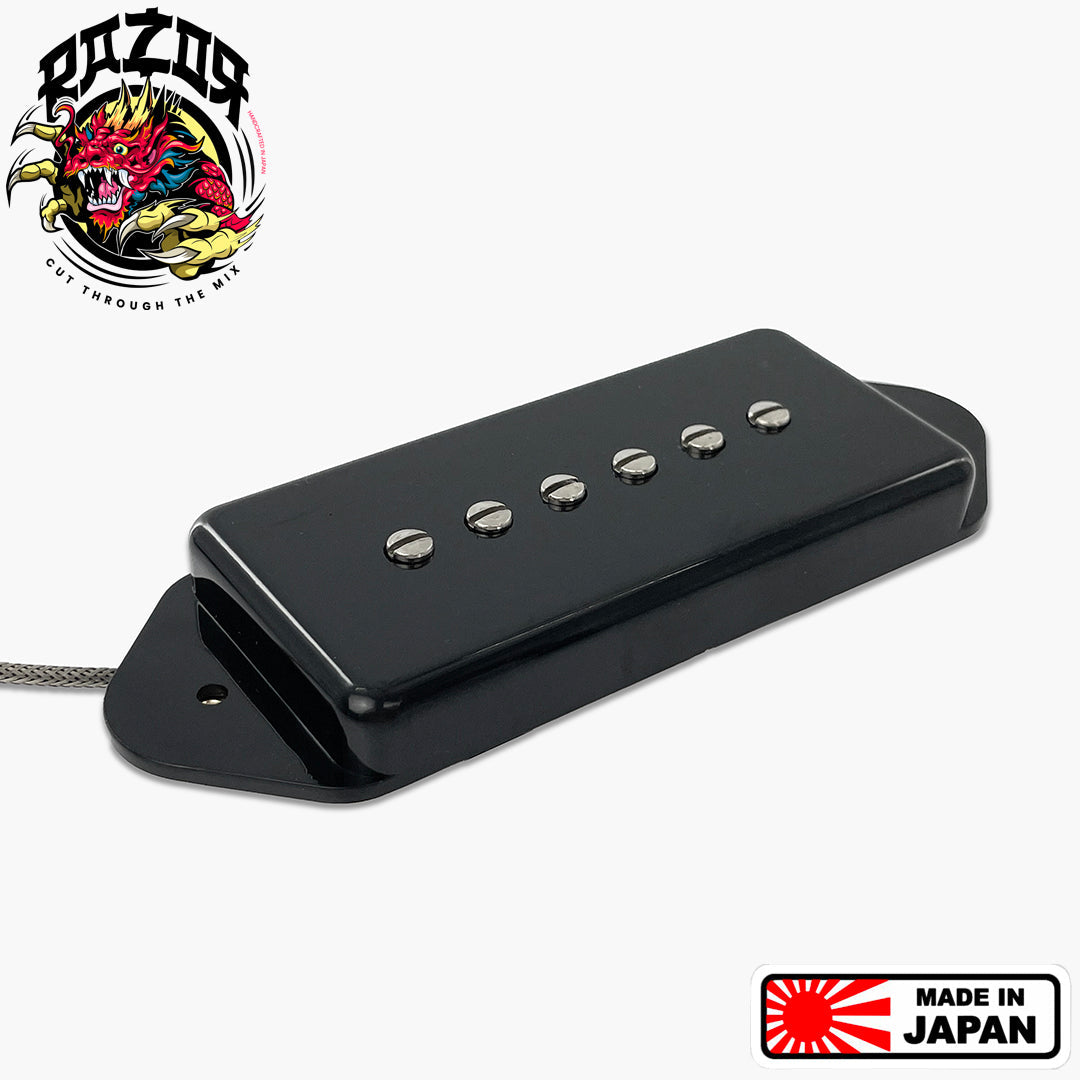 Razor® Mangetsu Full Moon Pickup - Dog Ear P90 Replacement - Black ...